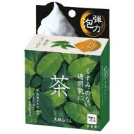 COW Очищающее мыло д/лица с экстрактом зеленого чая  (с сеточкой для взбивания пены)  80гр/48